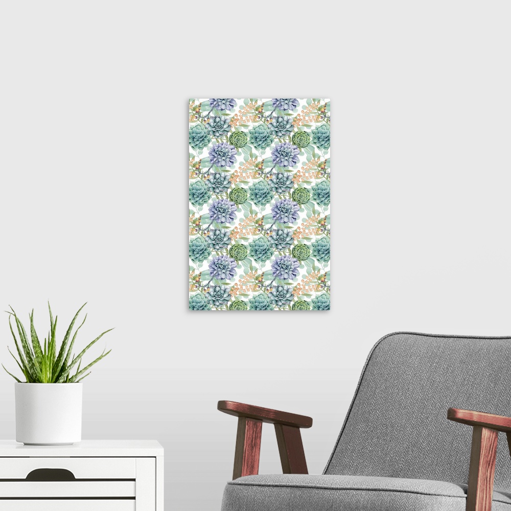 A modern room featuring Succulent Swatch Collection E