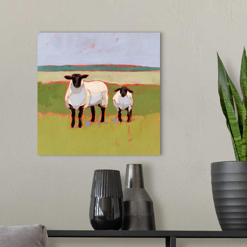 A modern room featuring Suffolk Sheep I