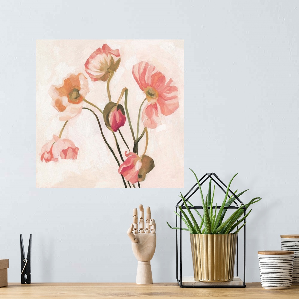 A bohemian room featuring Summer Poppies III