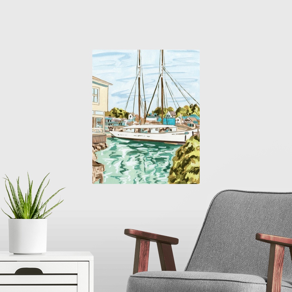 A modern room featuring Summer Sails II