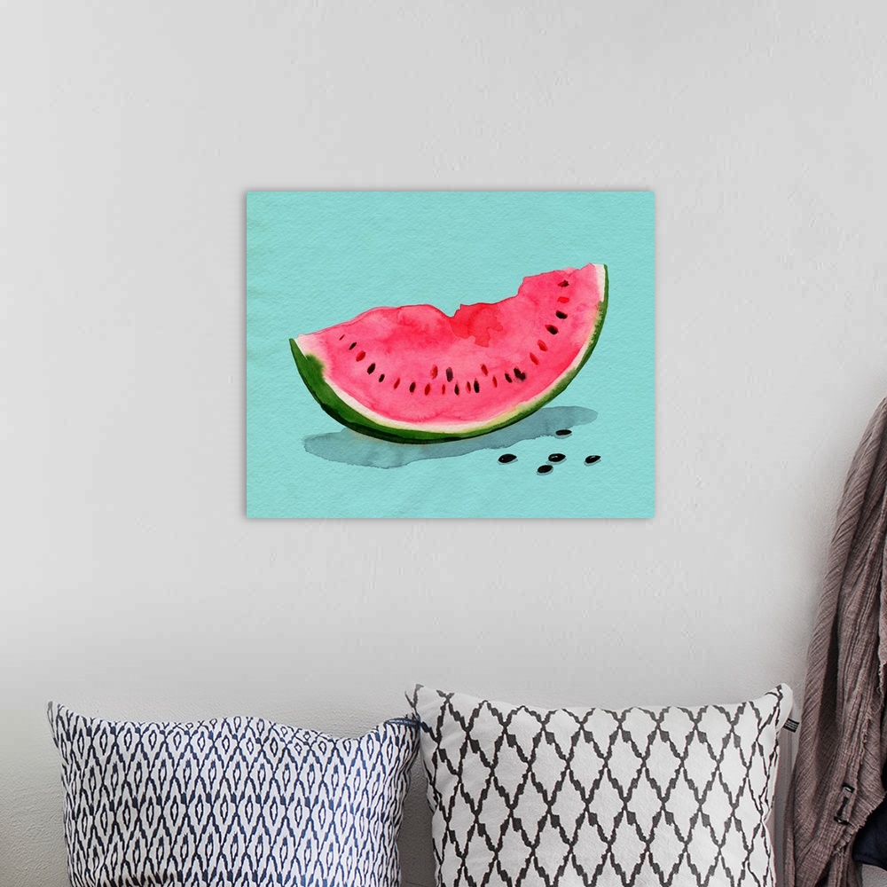 A bohemian room featuring Summer Watermelon II
