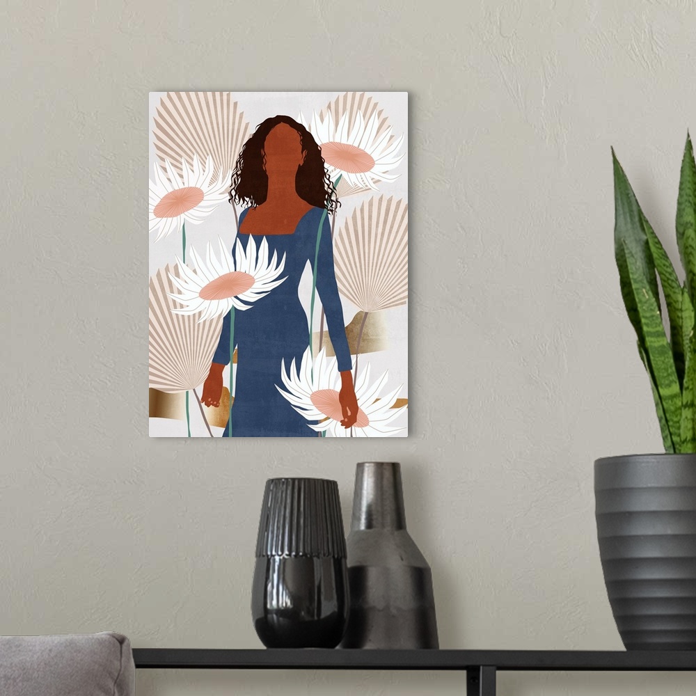A modern room featuring Sun Kissed Woman I
