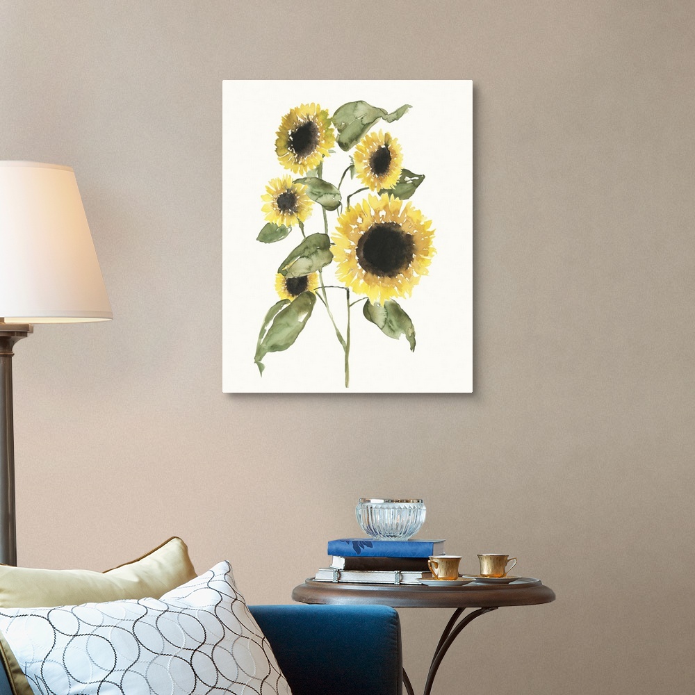 A traditional room featuring Sunflower Composition I