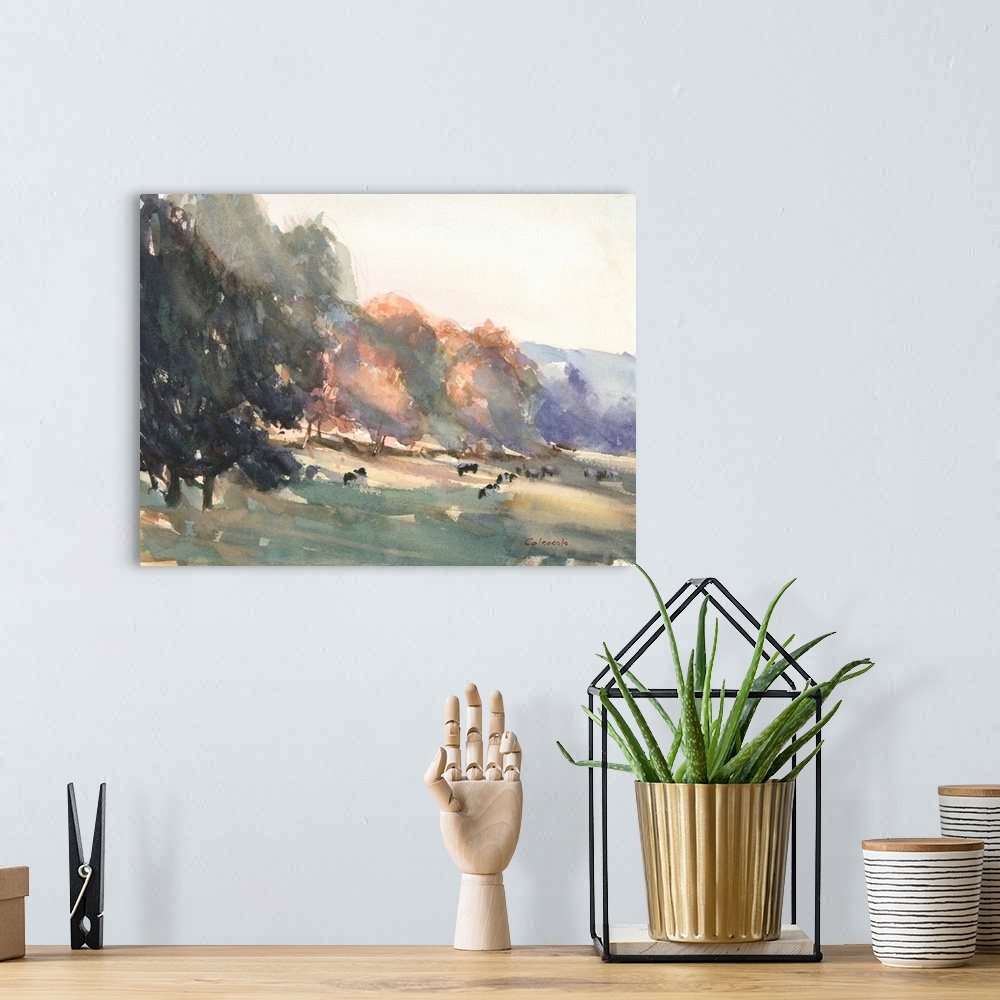 A bohemian room featuring Sunlit Pasture II