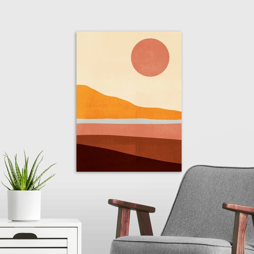 A modern room featuring Sunseeker Landscape I