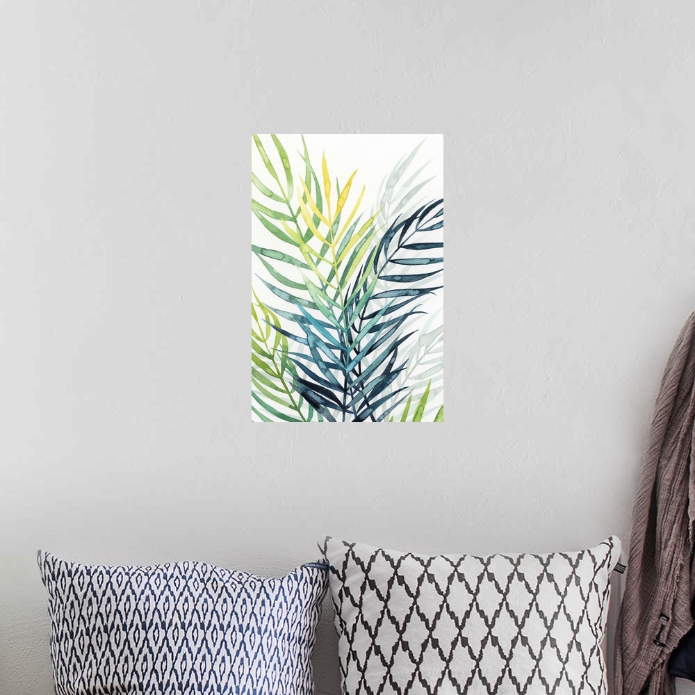 A bohemian room featuring Sunset Palm Composition II
