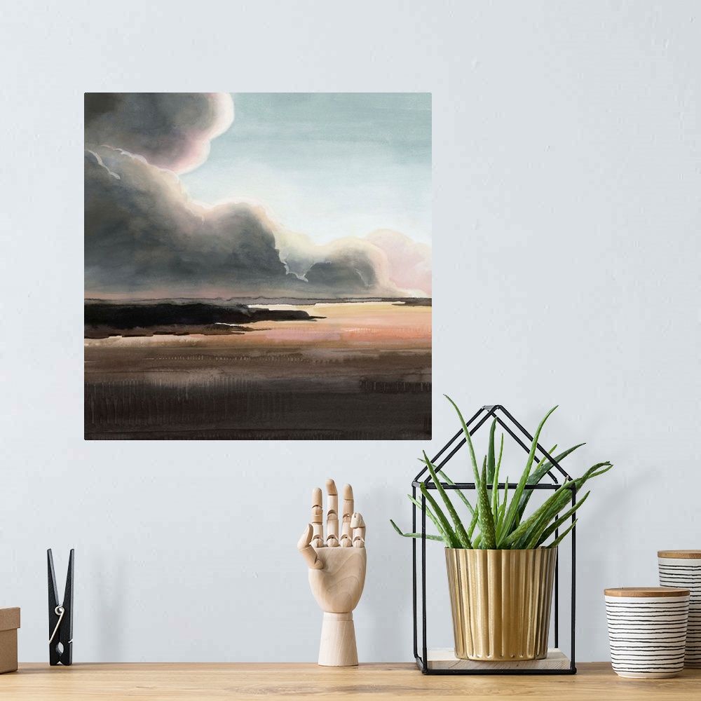 A bohemian room featuring Sunset Storm I