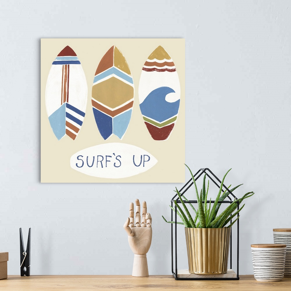 A bohemian room featuring Surf's Up! I