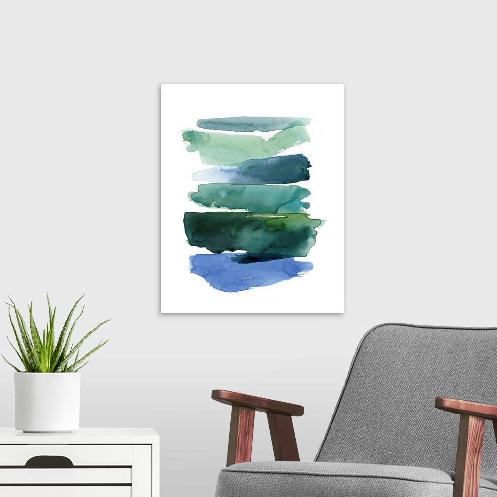 A modern room featuring Swatches Of Sea II