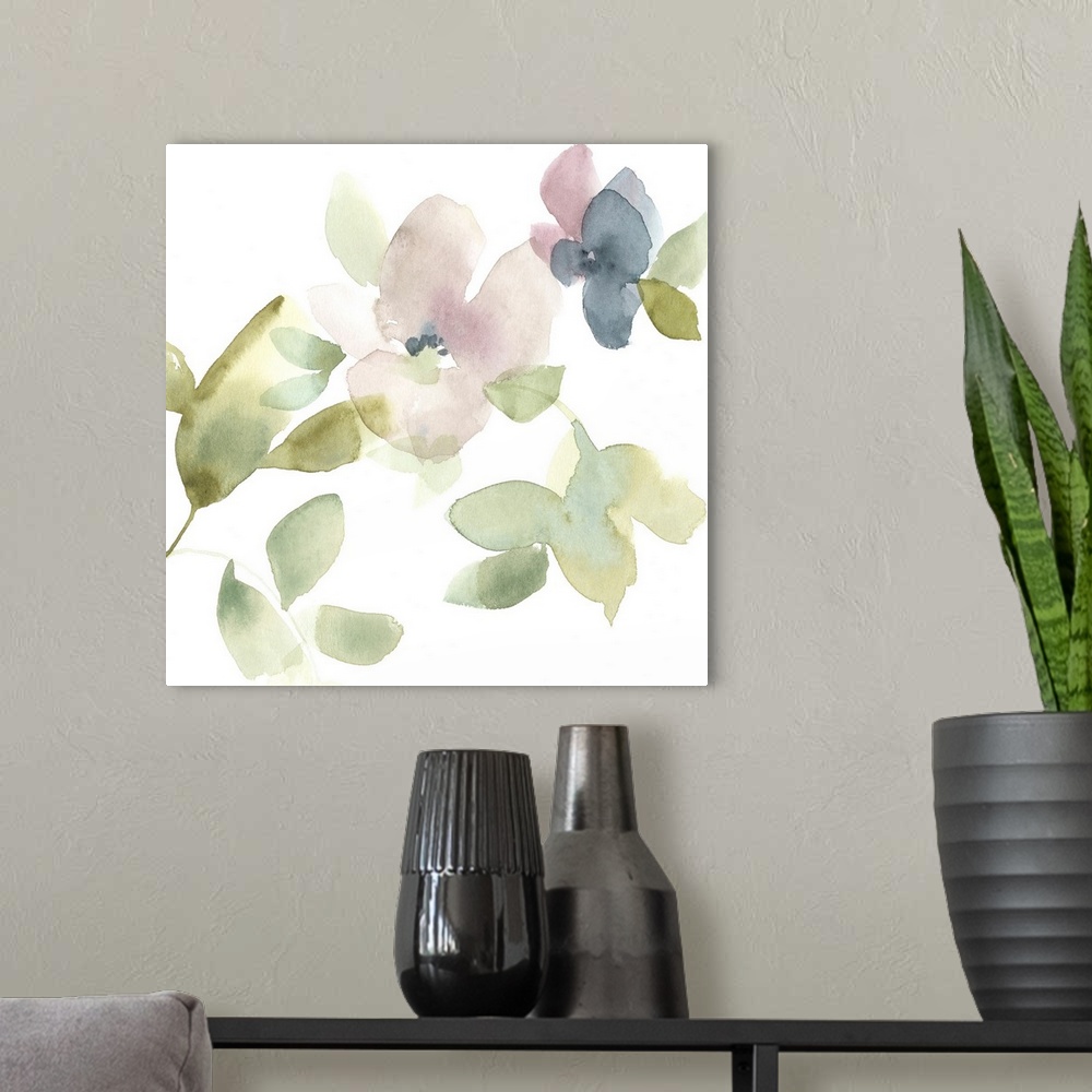 A modern room featuring Sweet Petals And Leaves III