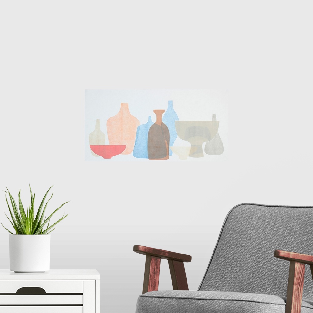 A modern room featuring Sweet Pottery Shapes II