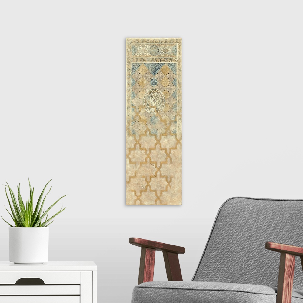 A modern room featuring Tapestry IV