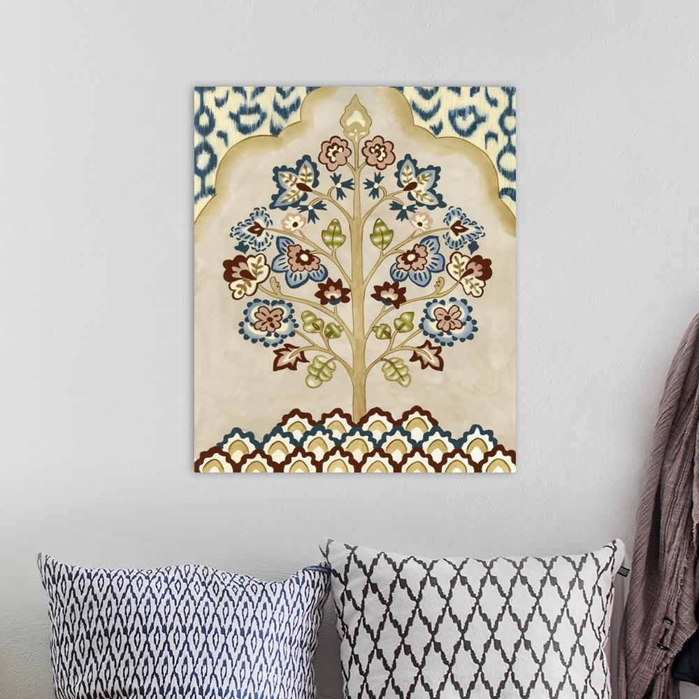 A bohemian room featuring Tapestry Tree II