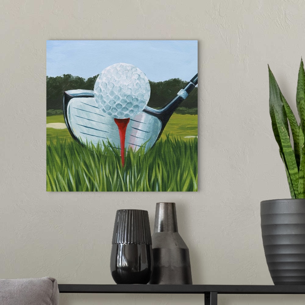 A modern room featuring Tee Off I