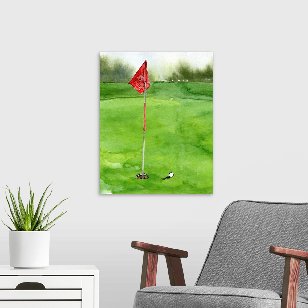 A modern room featuring Tee Off Time I