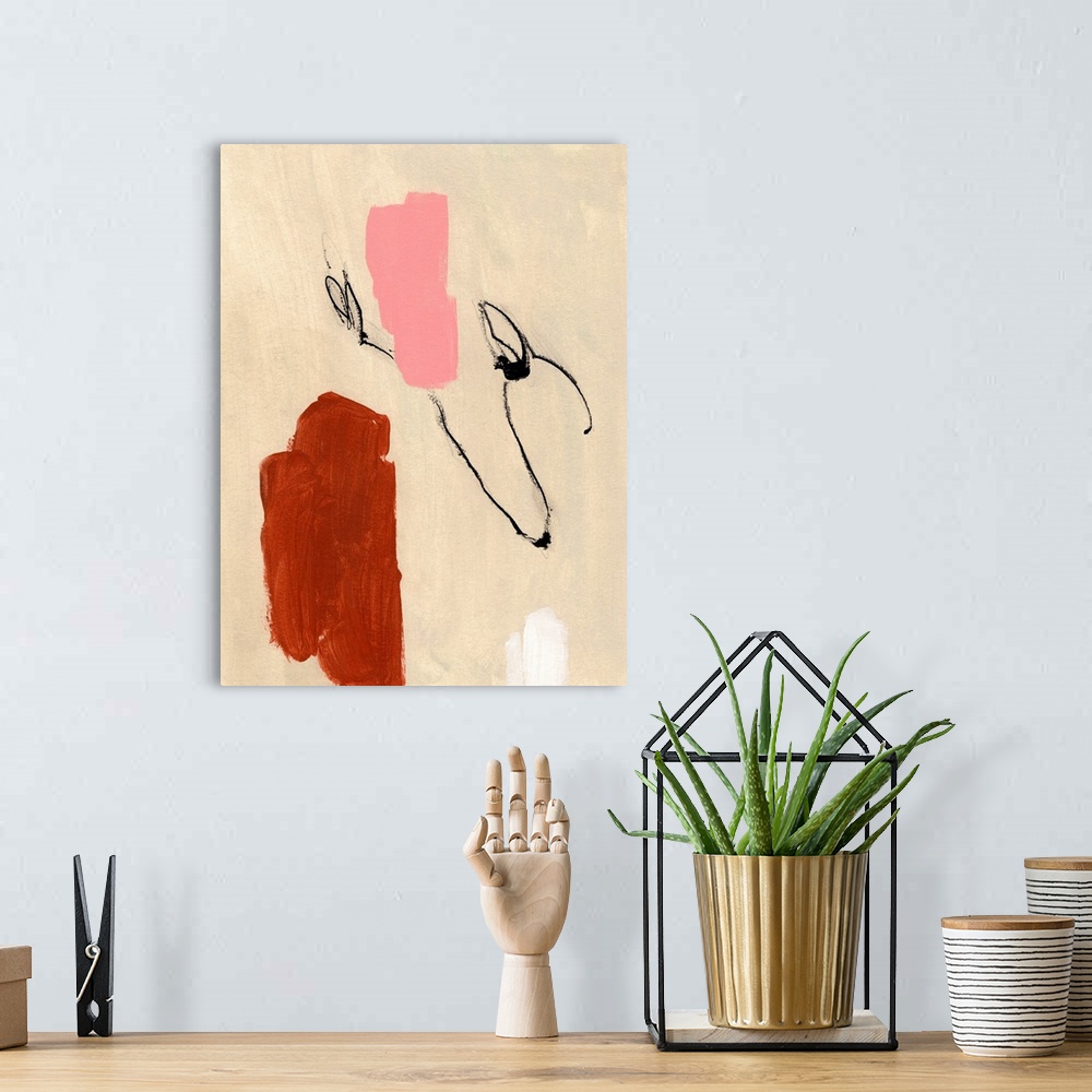 A bohemian room featuring Terra Rosa Abstract I