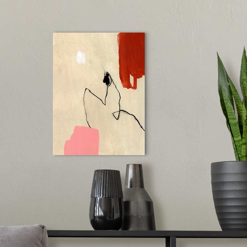A modern room featuring Terra Rosa Abstract II