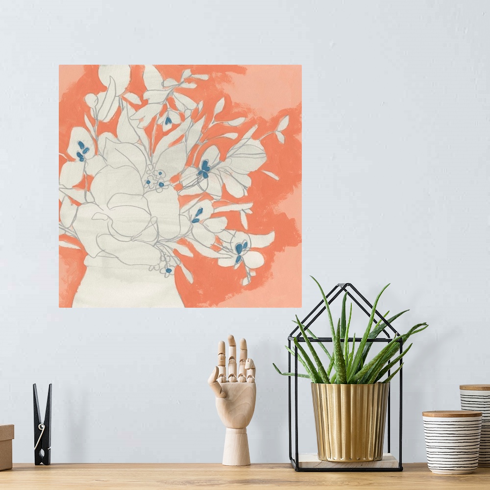 A bohemian room featuring Terracotta Flowers I