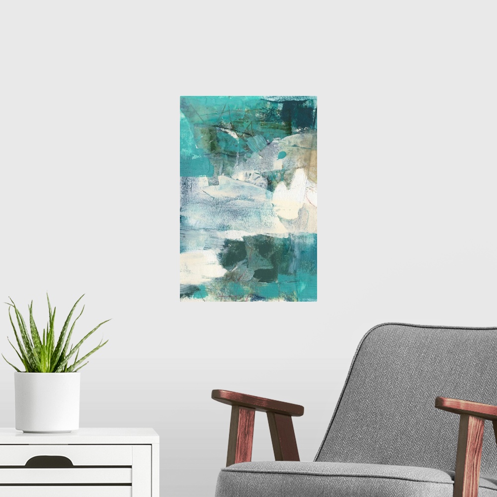 A modern room featuring Terrene Abstract I