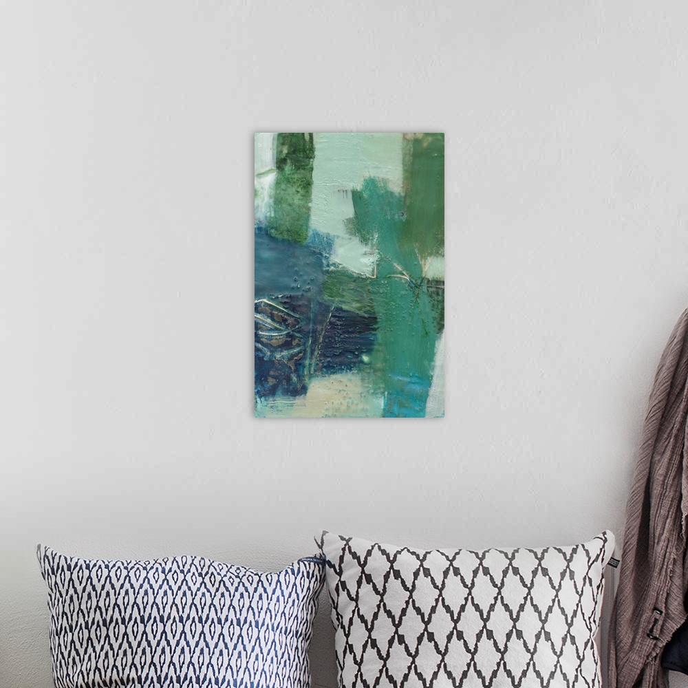A bohemian room featuring Terrene Abstract IV