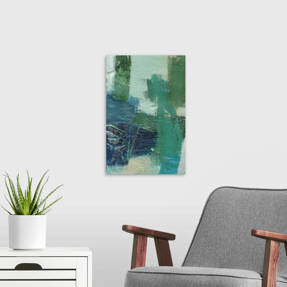 A modern room featuring Terrene Abstract IV