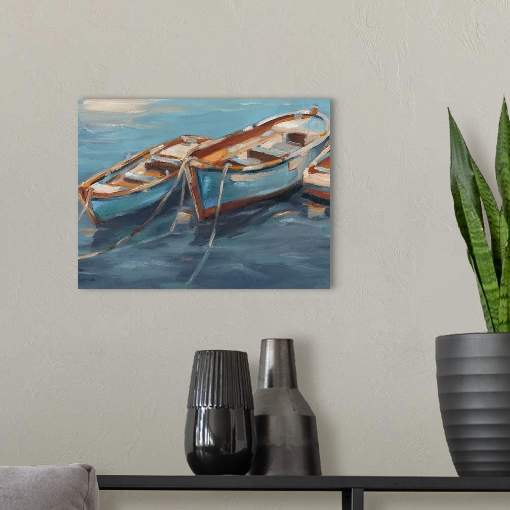 A modern room featuring Tethered Row Boats I
