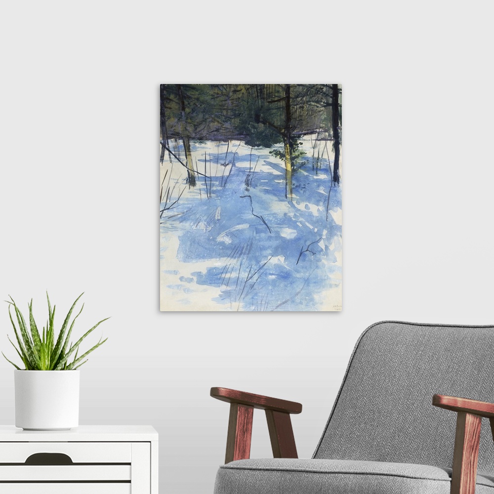 A modern room featuring Thayer Landscapes I