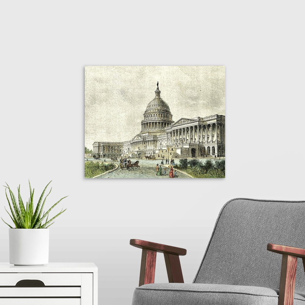 A modern room featuring The Capitol -East Front