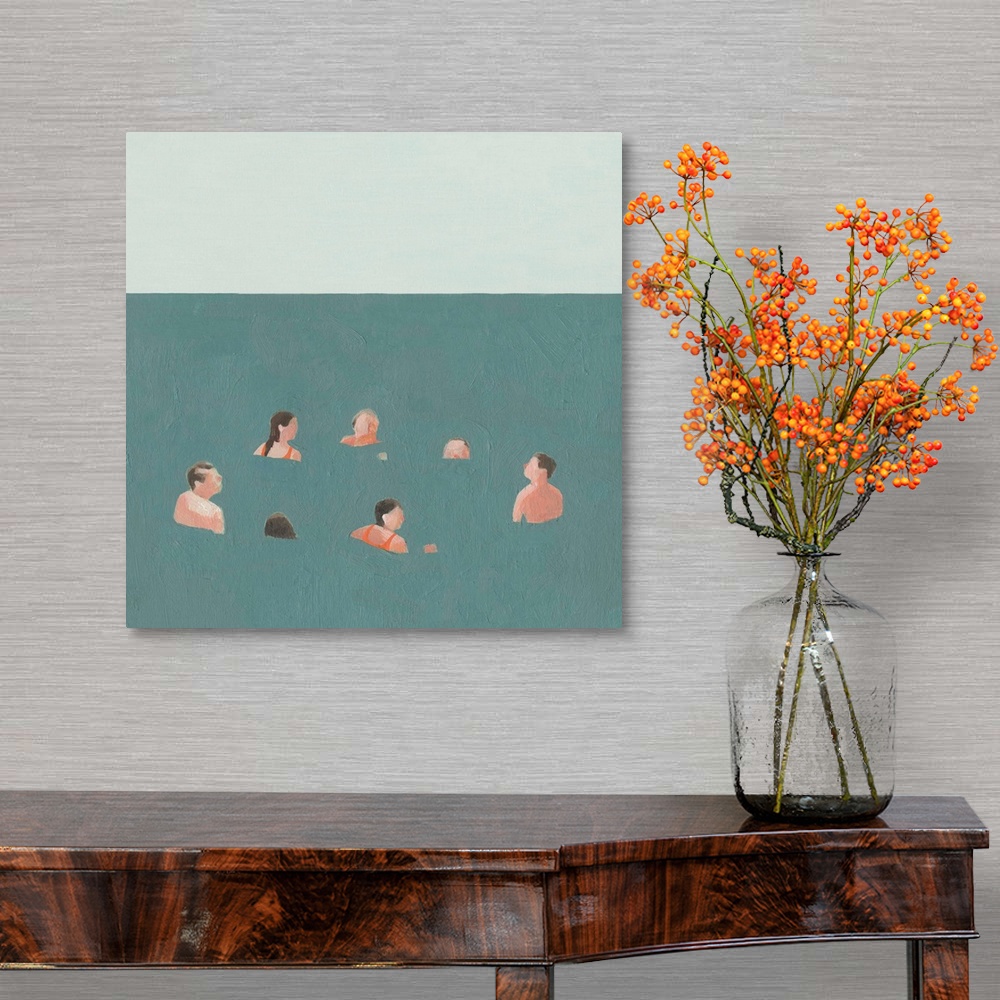 A traditional room featuring The Swimmers I
