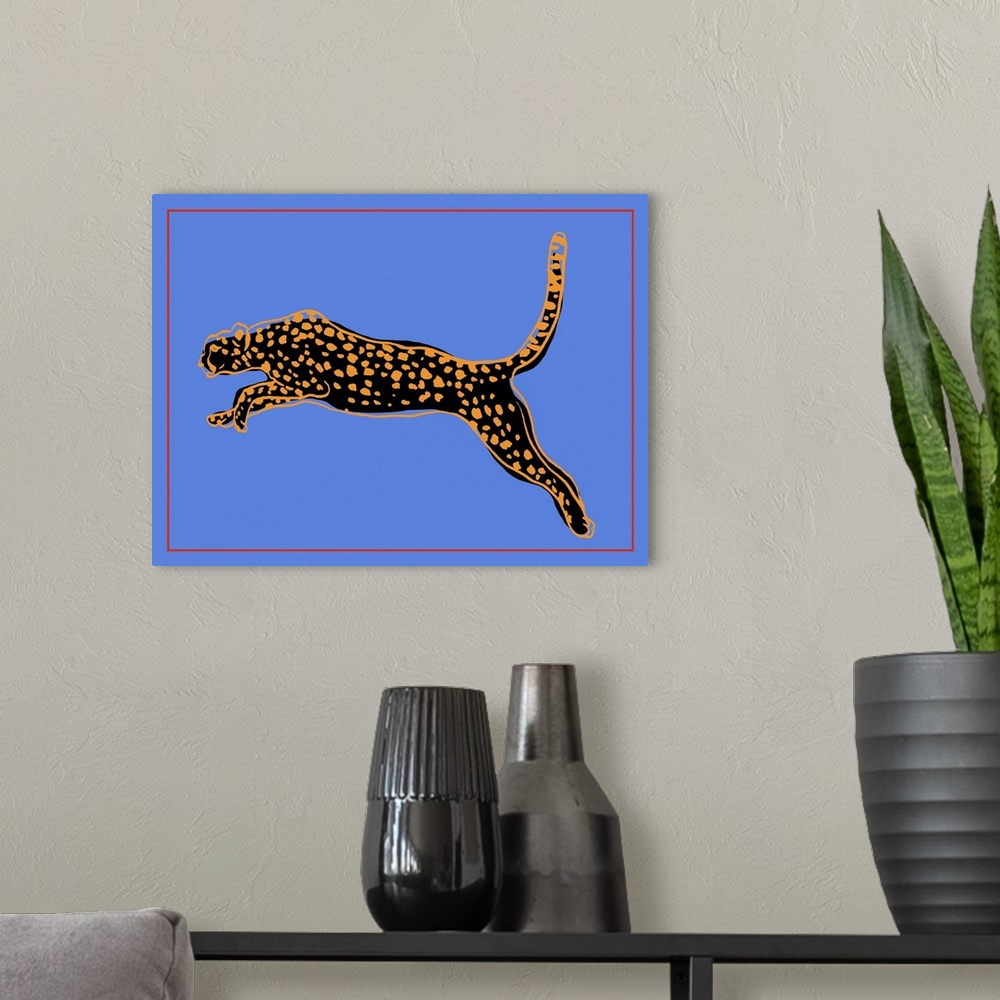 A modern room featuring The Wild Leopard I