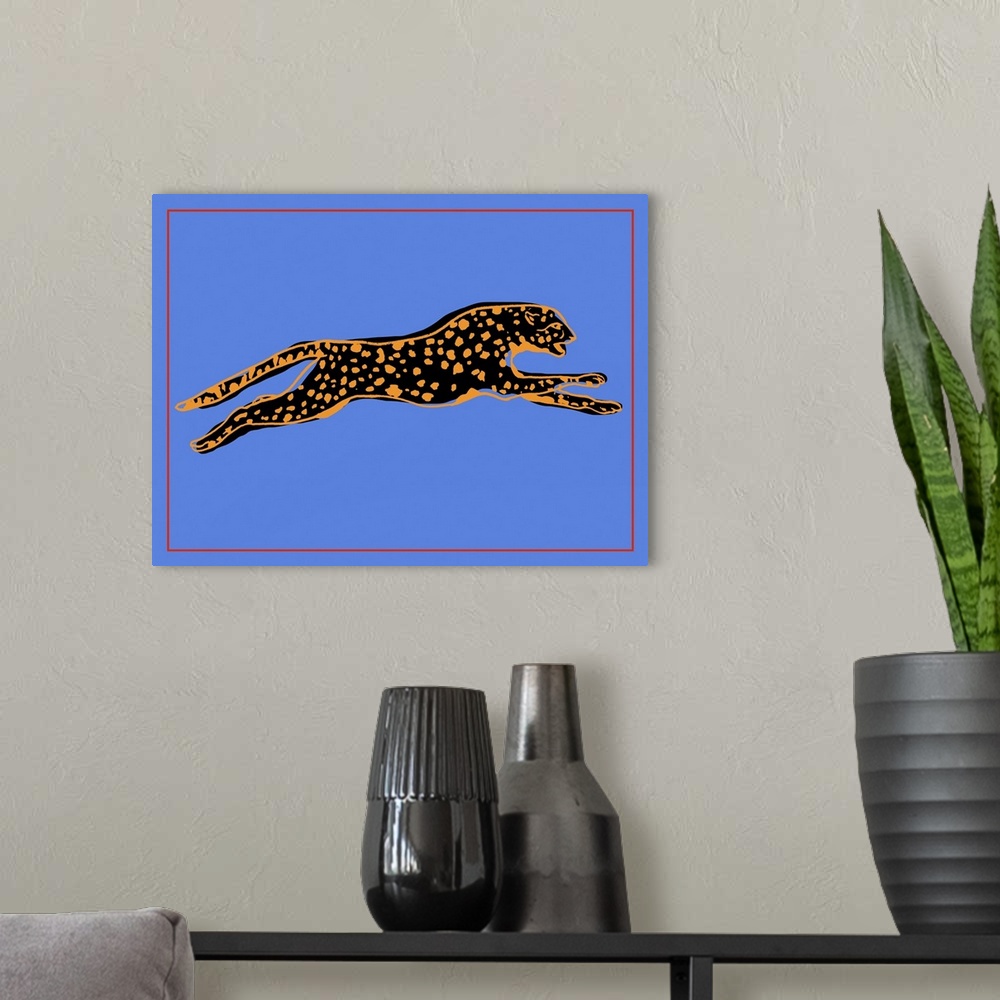 A modern room featuring The Wild Leopard II