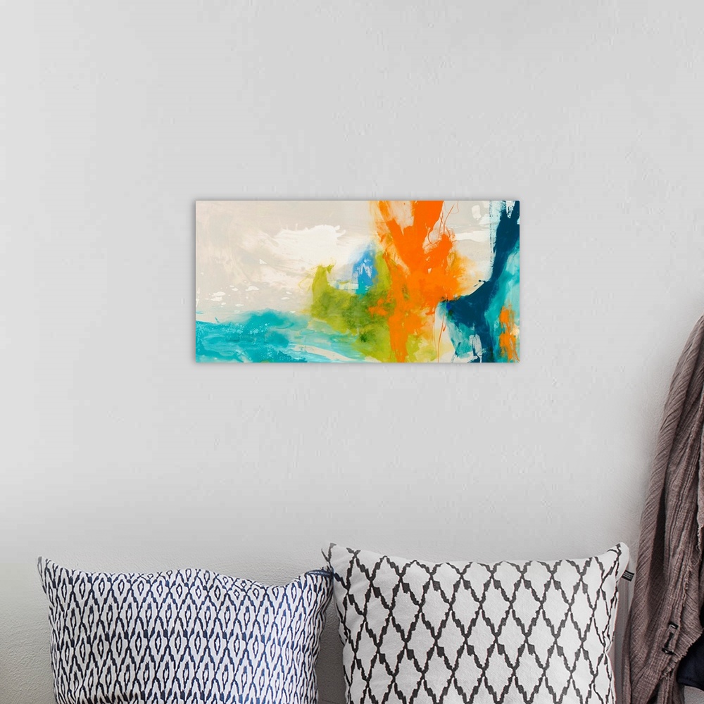 A bohemian room featuring Tidal Abstract I