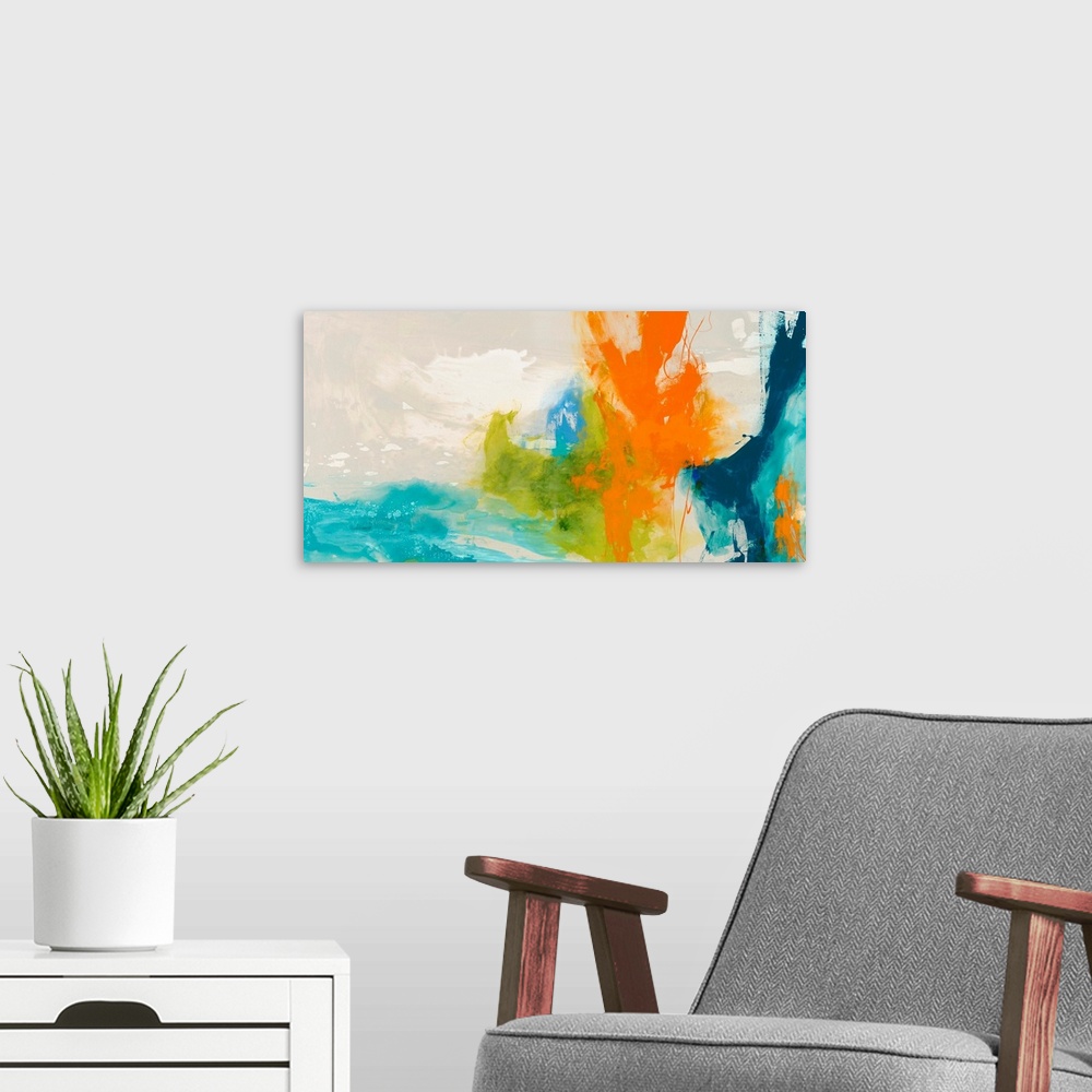 A modern room featuring Tidal Abstract I