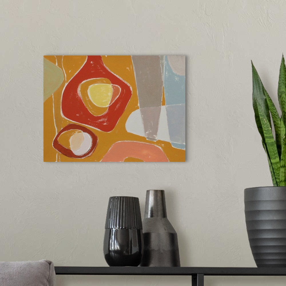 A modern room featuring Tidelands Abstract II