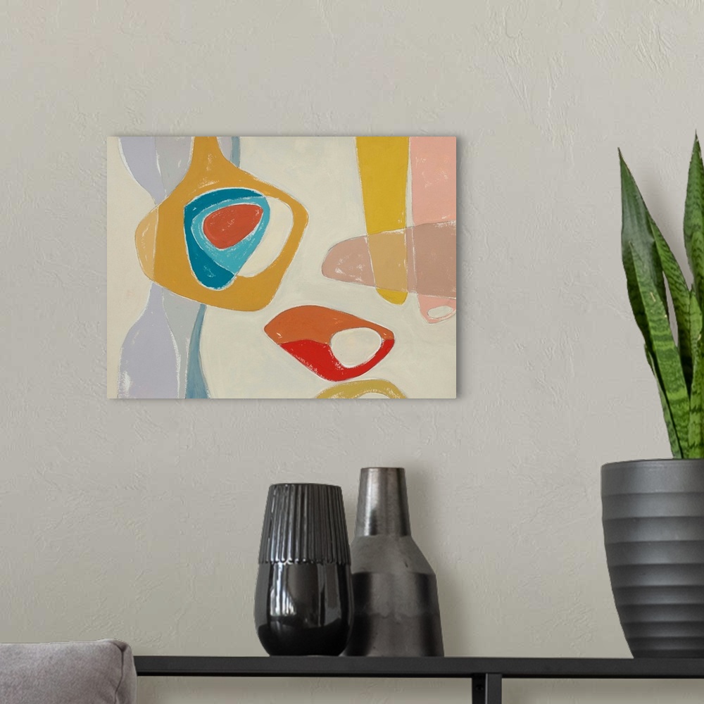 A modern room featuring Tidelands Abstract III