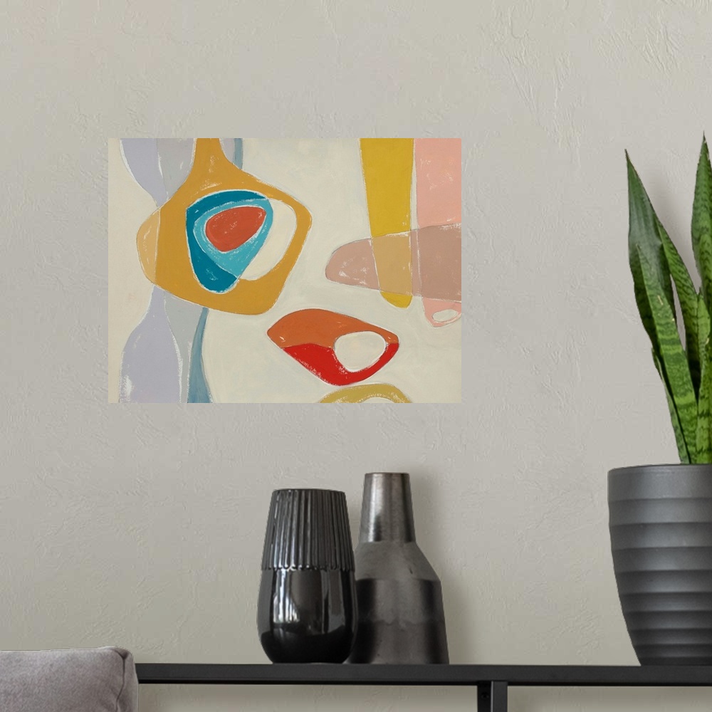 A modern room featuring Tidelands Abstract III