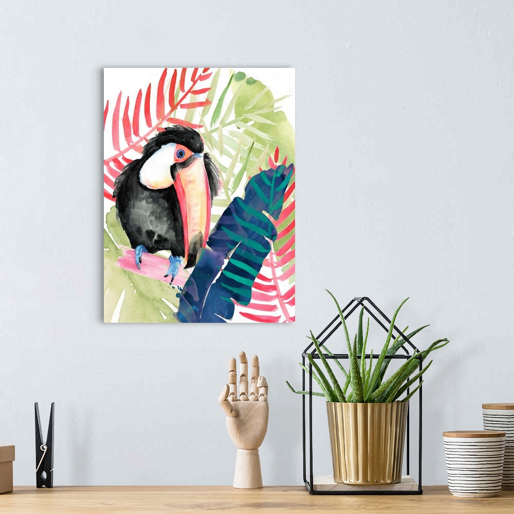 A bohemian room featuring Toucan Palms II