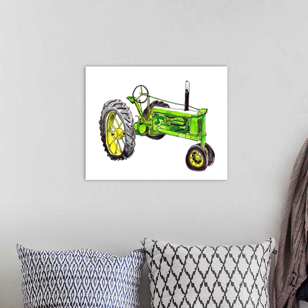 A bohemian room featuring Tractor Study I