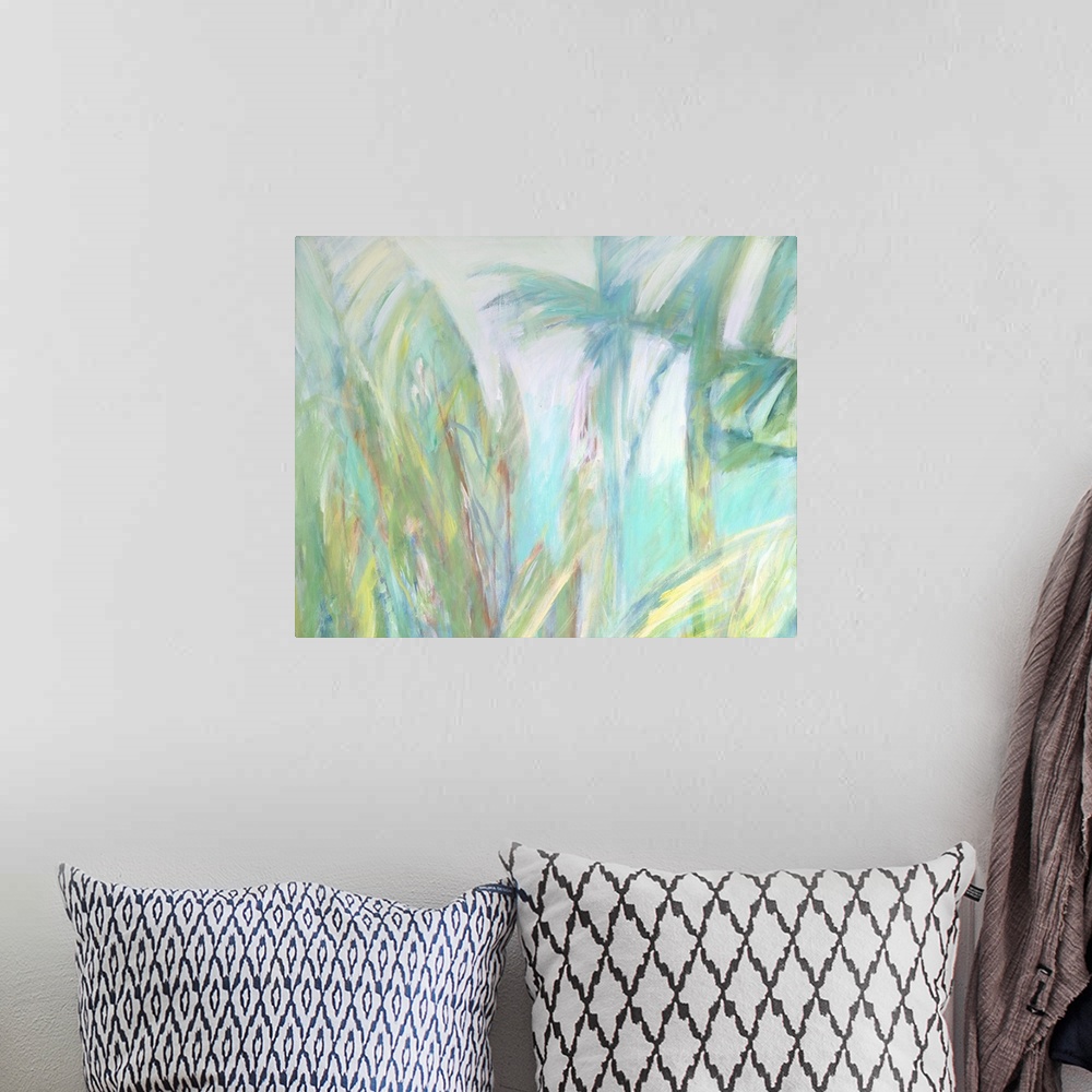 A bohemian room featuring Trade Winds Diptych I