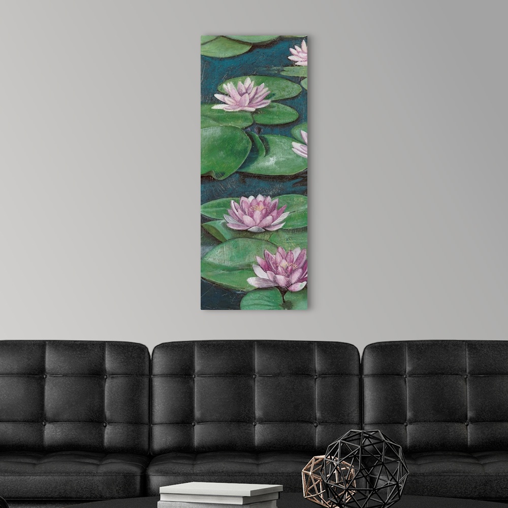 A modern room featuring Tranquil Lilies I