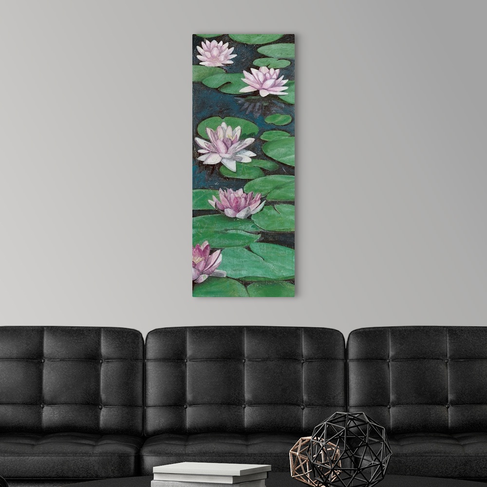 A modern room featuring Tranquil Lilies II