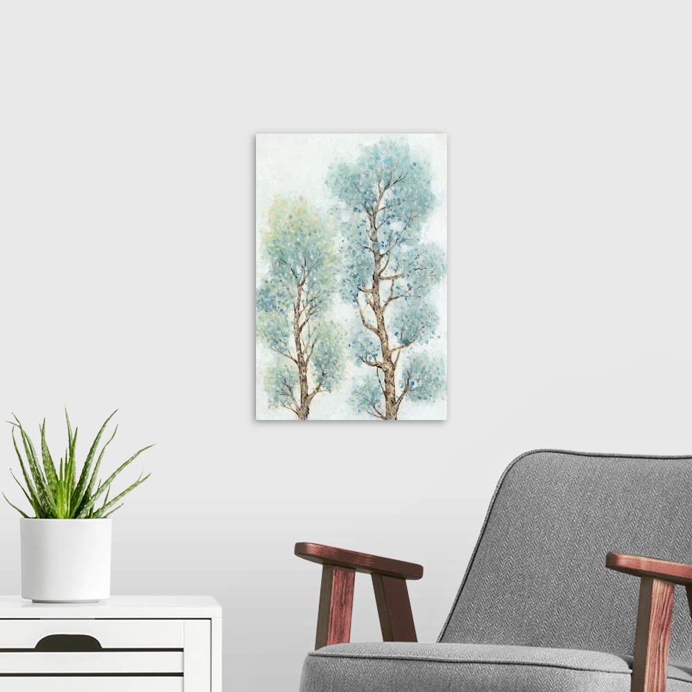 A modern room featuring Tranquil Tree Tops II