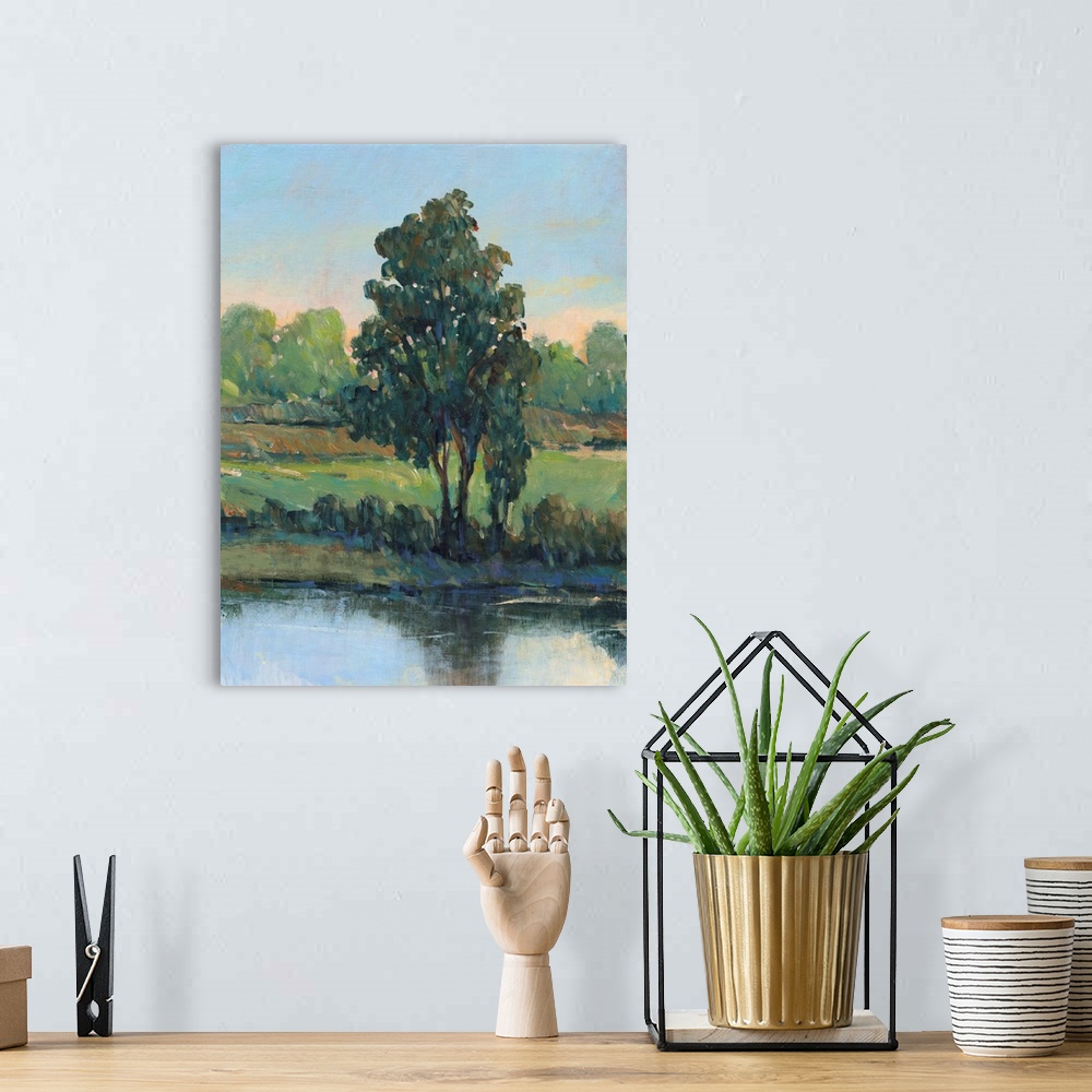 A bohemian room featuring Tree By The Riverbank I