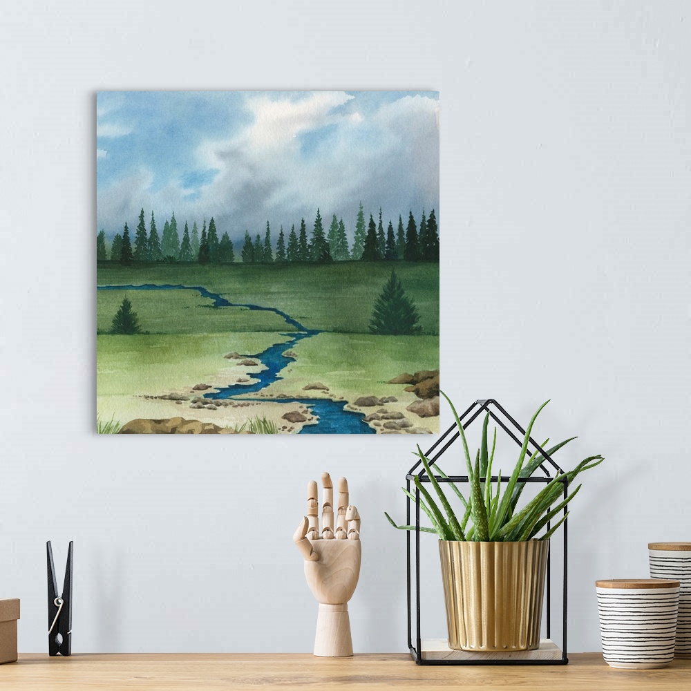 A bohemian room featuring Trees By The River II