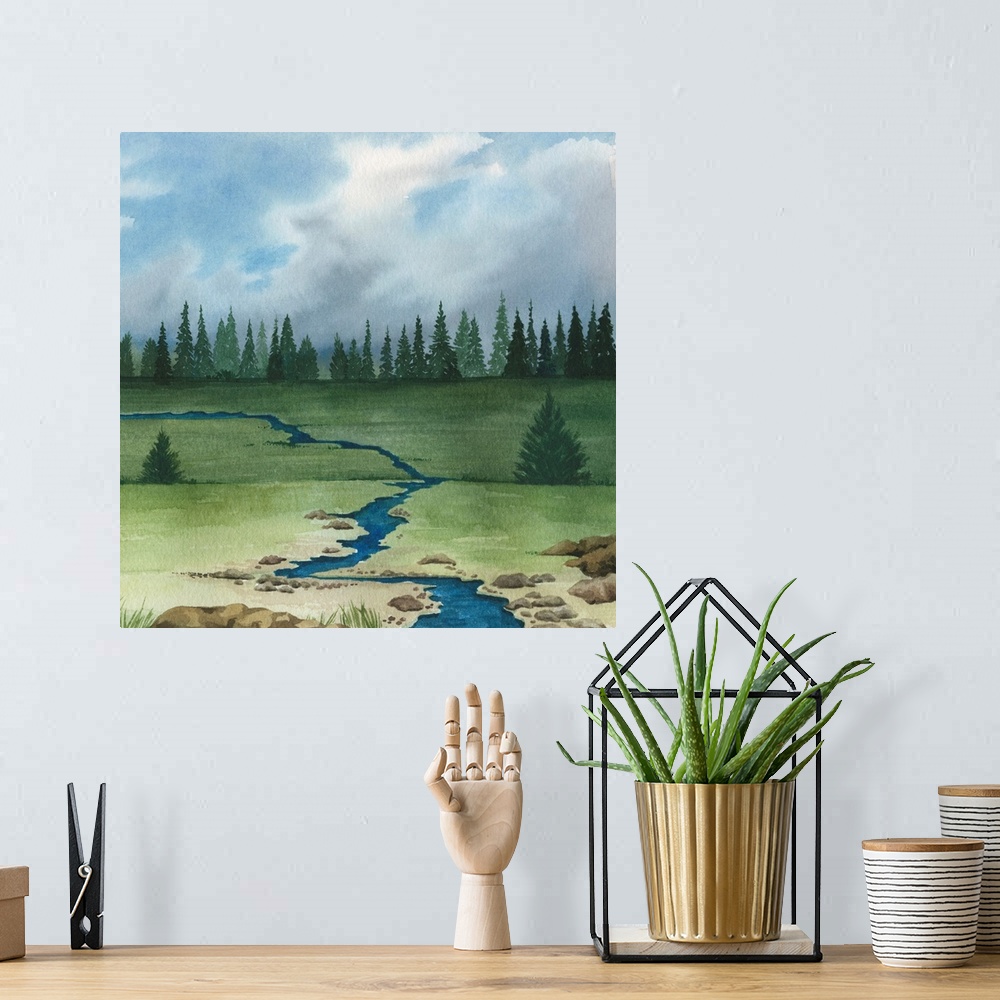 A bohemian room featuring Trees By The River II
