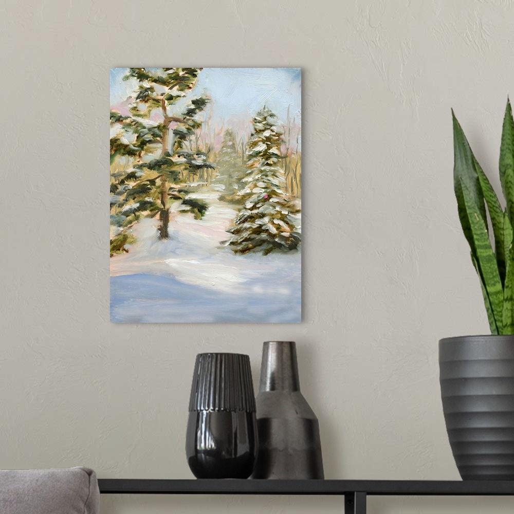 A modern room featuring Trees In Winter