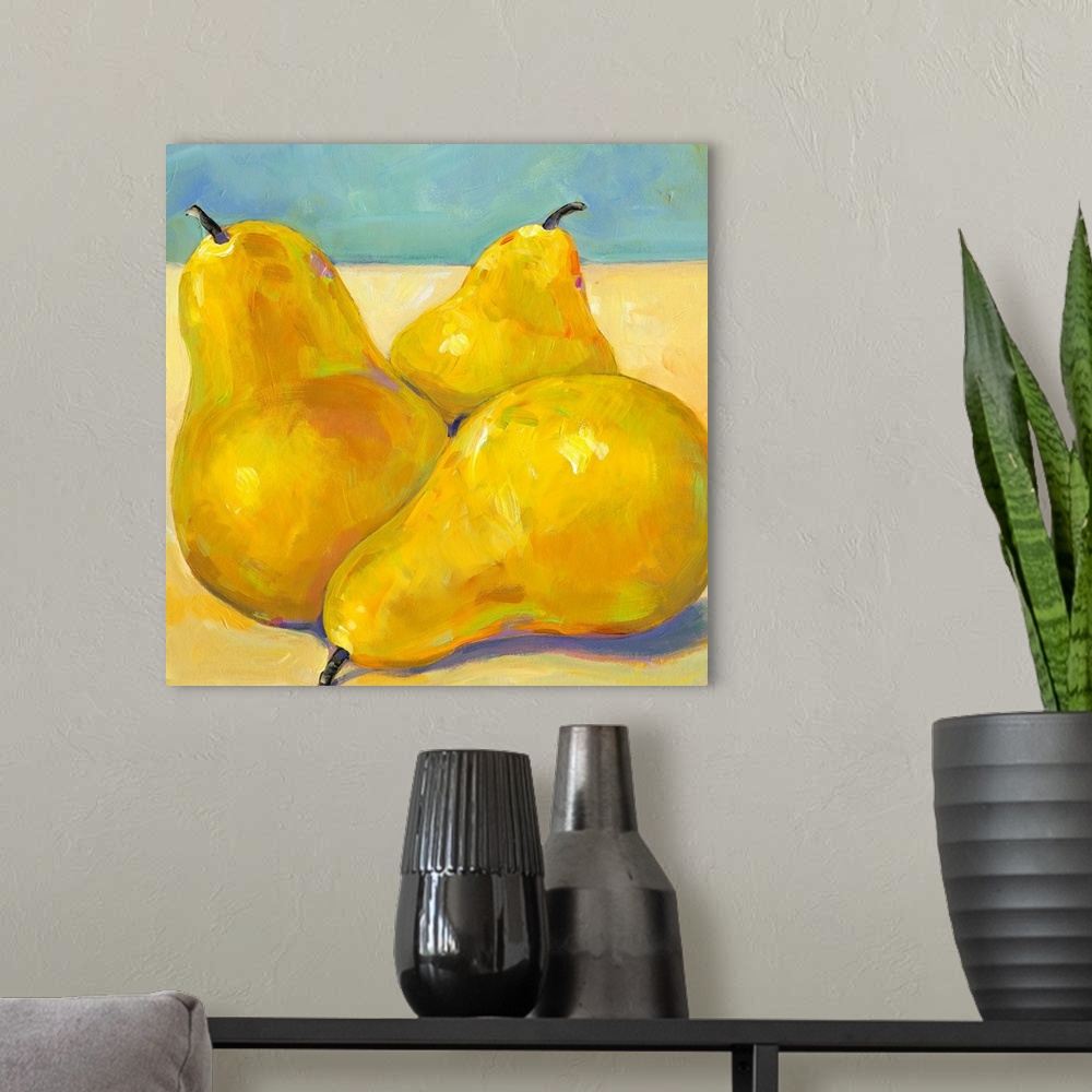 A modern room featuring Tres Pears