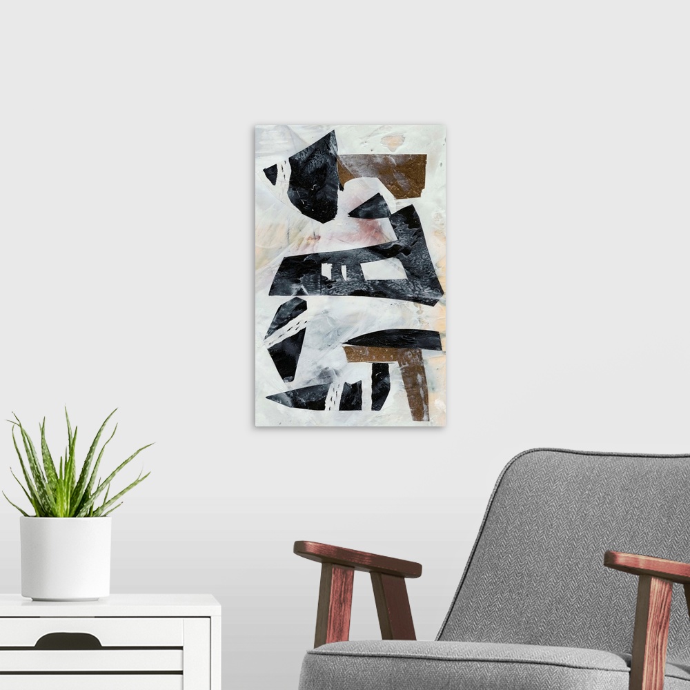 A modern room featuring Tribal Collage II