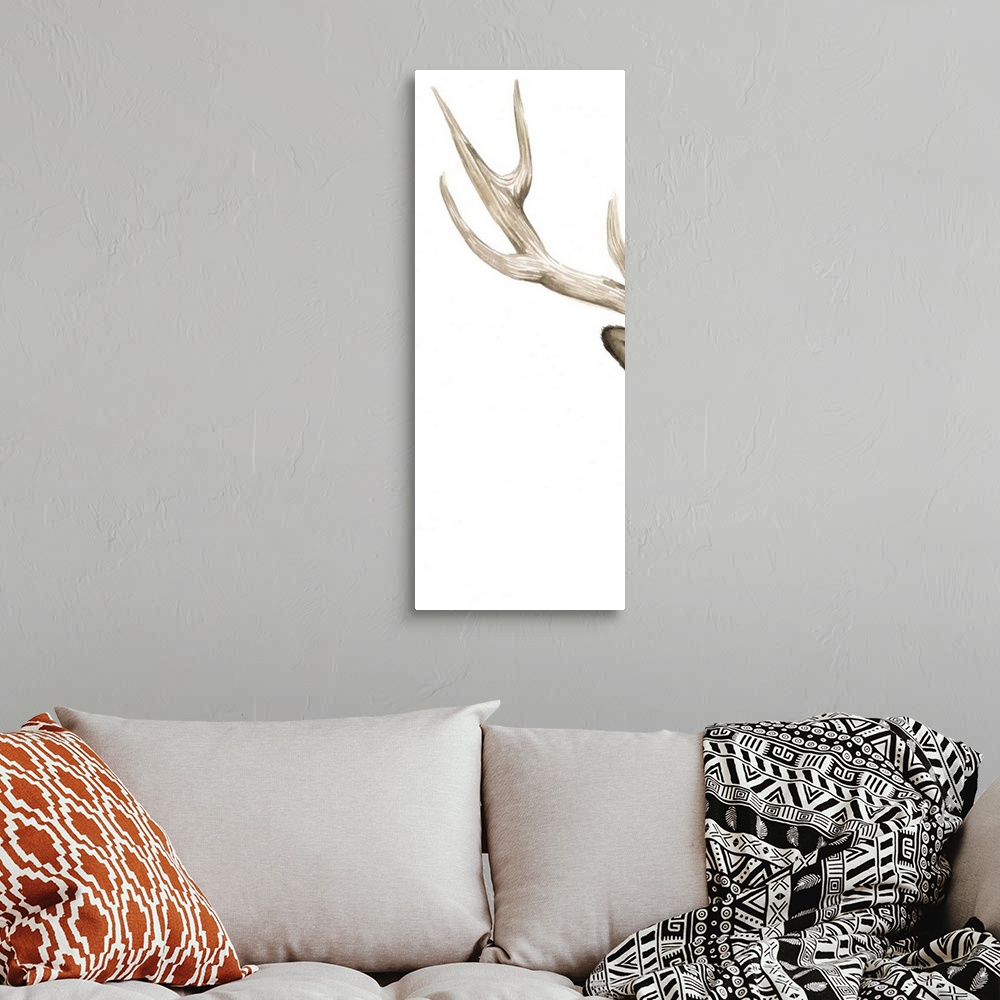 A bohemian room featuring Triptych Elk I