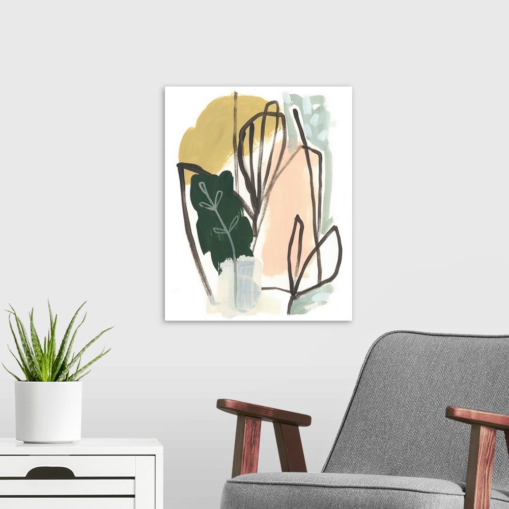 A modern room featuring Tropical Abstract I